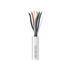 Carrete de 305 Metros (1000 Pies) / Cable de Cobre / 6 x 18 AWG / Plenum / Para Interior / Color Blanco / Para Aplicaciones de A