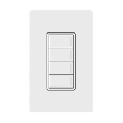 (RadioRa3) Botonera Sunnata Blanco 4 escenas, programe escenas diferentes en cada botón.