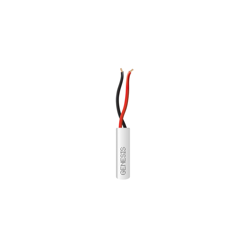 Bobina de 305 Metros (1000 Pies) de Cable / 2 x 22 AWG / Color Blanco / Riser / Para Sistemas de Intrusión y Automatización