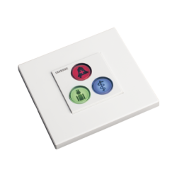 Modulo de 3 Botones iluminados con Lector RFID 125 KHz / Alarma / Cancelar y Código Azul / BUS RS485 / Compatible con NX0019/B,