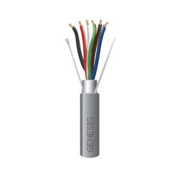 Bobina de 305 Metros (1000 Pies) de Cable / 6 x 22 AWG Blindado / Riser / Color Gris / Para Aplicaciones de Audio, Seguridad y C