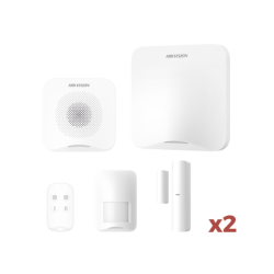 (AX HOME) KIT de Alarma AX HOME / Incluye: 1 Hub con batería de respaldo / 1 Llavero / 1 PIR / 2 Contactos Magnéticos / 1 Sire