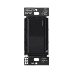 (RadioRa3) Apagador On/Off sunnata color negro satin, 8A de iluminación, 5.8A Motor