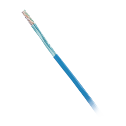 Bobina de Cable Blindado F/UTP de 4 Pares, Cat6, LSZH (Libre de Gases Tóxicos), Color Azul, 305 Metros (1000 Pies)
