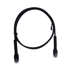 Mini Patch Cord Cat6 Ultra Slim 0.5 Metros (1.64 Pies) Negro ? Ahorra Espacio sin Organizadores, con Bota Flexible