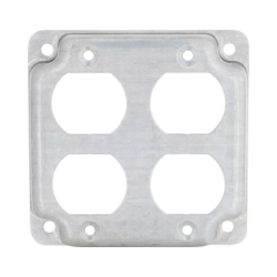 Cubierta de 4" para 2 Contactos Dúplex.