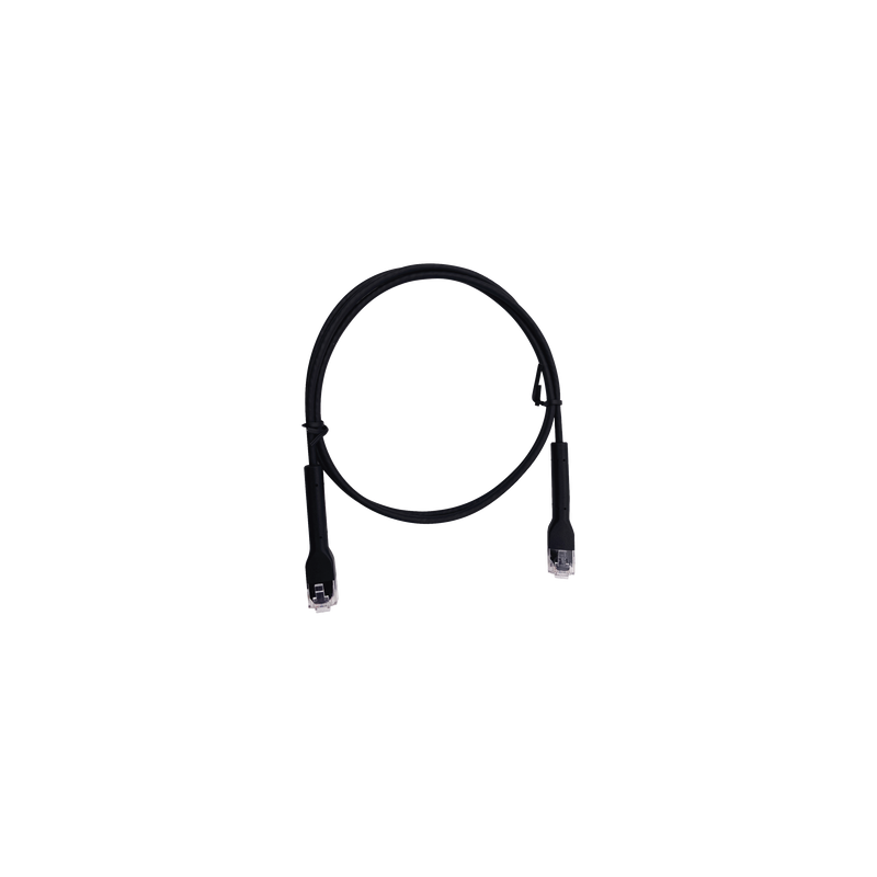 Mini Patch Cord Cat6 Ultra Slim 1.5 Metros (4.92 Pies) Negro ? Ahorra Espacio sin Organizadores, con Bota Flexible