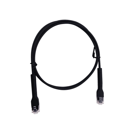Mini Patch Cord Cat6 Ultra Slim 1.5 Metros (4.92 Pies) Negro ? Ahorra Espacio sin Organizadores, con Bota Flexible