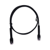 Mini Patch Cord Cat6 Ultra Slim 1.5 Metros (4.92 Pies) Negro ? Ahorra Espacio sin Organizadores, con Bota Flexible