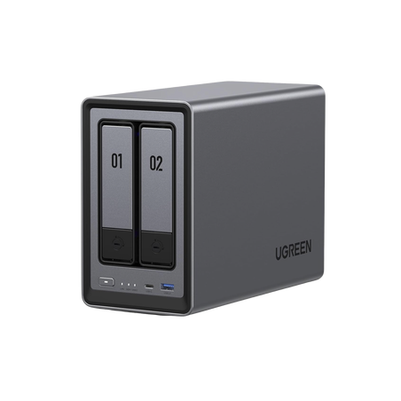 NASync DXP2800 | SO UGOS Pro | Intel N100 12th Gen Intel® 4 Core™ | 2 Bahías SATA hasta 48TB | 2-Bahias (M.2 NVMe) hasta 16T