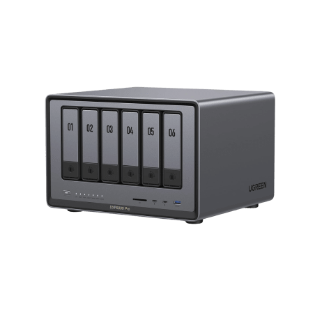 NAS UGREEN NASync DXP6800 Pro / Intel Core i5-1215U 10 Núcleos / 6 Bahías SATA + 2 M.2 NVMe / 2 Puertos Thunderbolt 4 / 2 Puer