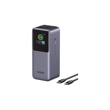 Power Bank de 20000mAh | 3 Salidas 130W Max. | USB-A + 2 USB-C | PD 3.0 | QC3.0 | FCP | SCP | Pantalla Inteligente | Carcasa Ign