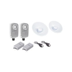 Kit de 2 radios C6X con 2 antenas de (20 dBi), rango de frecuencia extendida (5.1 a 6.4 GHz), incluye inyector POE, cable de ali
