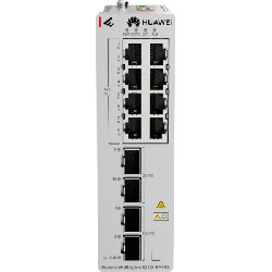 Switch Industrial eKit / 8 Puertos PoE+ Gigabit + 2 SFP + 2 SFP+ / Montaje en Riel DIN / Fuente Redundante 1+1 : 54 a 57 VCD / L