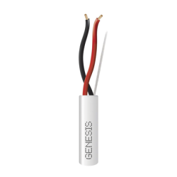 Bobina de 305 Metros (1000 Pies) de Cable / 2 x 16 AWG / Riser / Tipo CMR-CL3R / Color Blanco / Para Aplicaciones de Alarmas de 