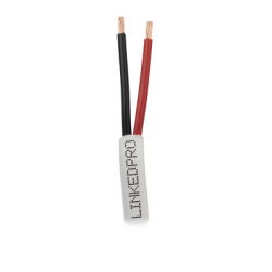 Cable 305 Metros (1000 Pies): 2 x 18 AWG, Color Blanco, CM, Para Sistemas de Seguridad y Alarmas