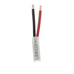 Bobina de Cable 305 Metros (1000 Pies): 2 x 16 AWG, Color Blanco, CMR, Para Sistemas de Seguridad y Alarmas
