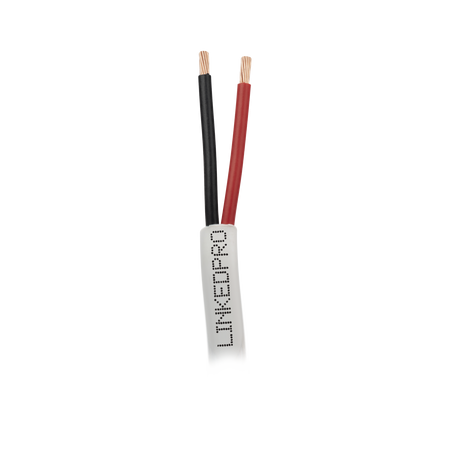 Bobina de Cable 305 Metros (1000 Pies): 2 x 16 AWG, Color Blanco, CMR, Para Sistemas de Seguridad y Alarmas