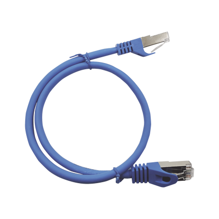 Patch Cord Cat6A 10G Blindado 1.0 Metro (3.28 Pies) Azul