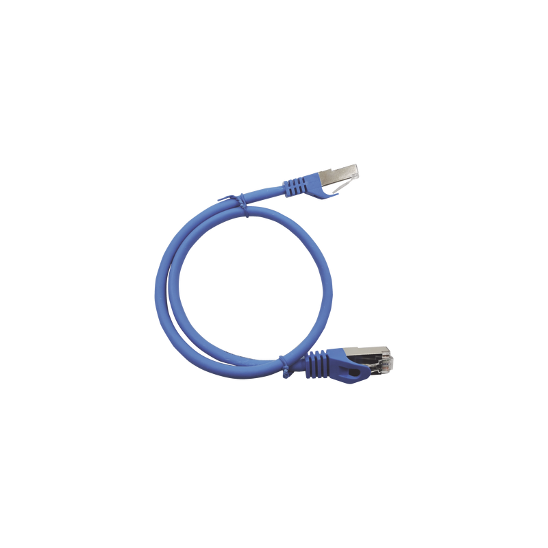 Patch Cord Cat6A 10G Blindado 0.5 Metros (1.64 Pies) Azul
