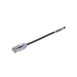 Cable de Parcheo TX6, UTP Cat6, Diámetro Reducido (28AWG), Color Negro, 20.2 cm (8 Pulgadas)