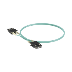 Jumper de Fibra Optica Multimodo 50/125 OM3, SC-SC Duplex, OFNR (Riser), Color Aqua, 2 Metros (6.56 Pies)