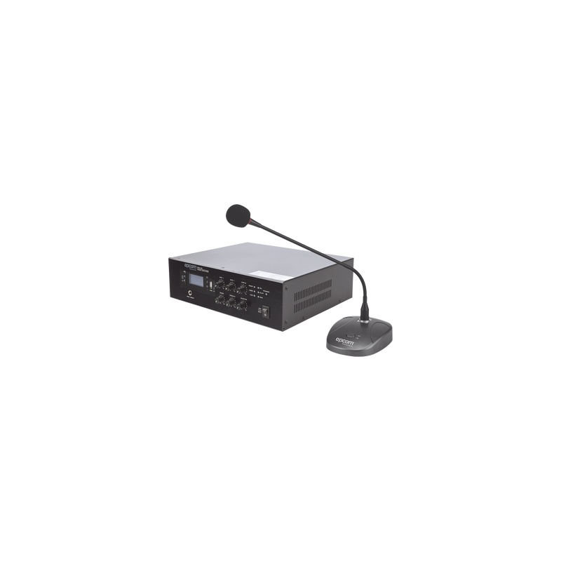 KIT de Amplificador de 120W Modelo SFB120 | más Micrófono de Escritorio Modelo SF621A