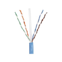 Bobina de Cable UTP 305 Metros (1000 Pies) de Cobre, PanNet, Azul, Categoría 5e (24 AWG), PVC (CM), de 4 Pares