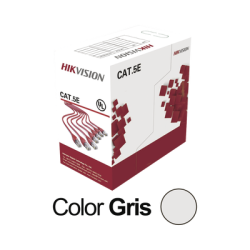 Bobina de Cable UTP 305 Metros (1000 Pies) / Cat5E (24 AWG) / Color Gris / PVC (CM) / Uso en Interior / 100% Cobre / Aplicacione