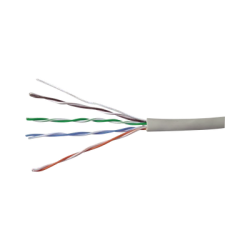 Bobina de Cable UTP 305 Metros (1000 Pies) de Cobre, PanNet, Gris, Categoría 5e (24 AWG), PVC (CM), de 4 Pares