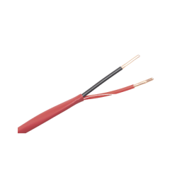 Alambre de Alarma contra Incendios - Bobina de 305 Metros (1000 Pies): 2 x 18 AWG, Rojo, Tipo FPLR, (UL) FT4, Ideal para Sistema