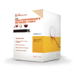 Bobina de Cable de 152.5 Metros (500 Pies) Cat6+ Calibre 23 Alto Desempeño, Super Flexible, UL, Color Azul, para Aplicaciones d