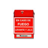 Estación De Jalón Convencional De Doble Acción, Color Rojo, Texto En Español (0600-01230) Incluye varilla de vidrio
