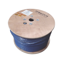 Bobina de 1000 Metros (3280.84 Pies) Cable Cat6+ Calibre 23 Alto Desempeño, ETL, UL, Color Azul, Super Flexible, de 1000 Metros