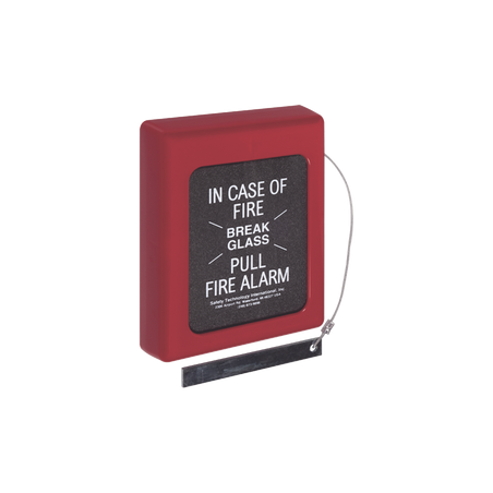 Protector Con Cristal, Rómperse En Caso De Incendio Para Estaciones De Jalón, Texto En Inglés