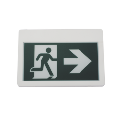 Letrero LED de Señalización de salida "Hombre Corriendo"/ Alto brillo / Uso en pared, lateral o techo / Batería de Respaldo I