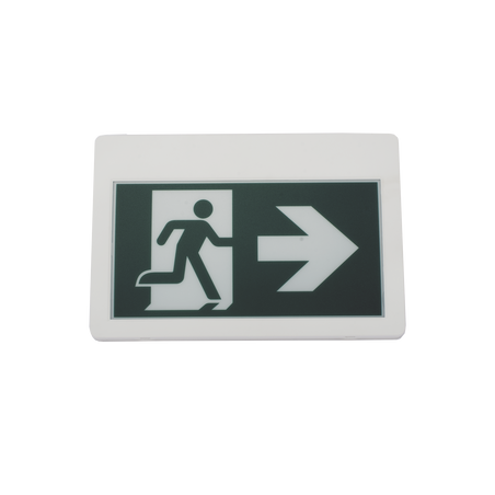 Letrero LED de Señalización de salida "Hombre Corriendo"/ Alto brillo / Uso en pared, lateral o techo / Batería de Respaldo I