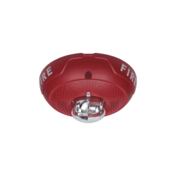 Bocina con Lámpara Estroboscópica, Montaje en Techo, Color Rojo, Nuevo Diseño Moderno y Elegante y Menor Consumo de Corriente