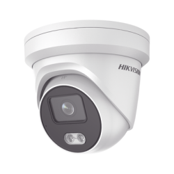 Turret IP 4 Megapixel / Imagen a Color 24/7 / Lente 4 mm / Luz Blanca 30 mts / WDR 130 dB / Exterior IP67 / Micrófono Integrado
