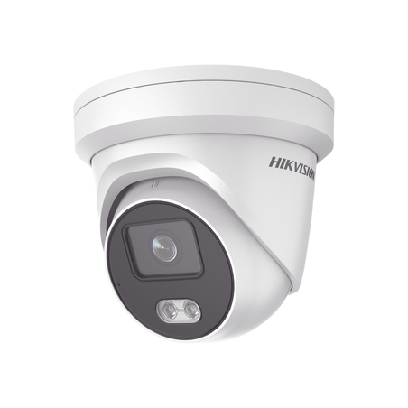 Turret IP 4 Megapixel / Imagen a Color 24/7 / Lente 4 mm / Luz Blanca 30 mts / WDR 130 dB / Exterior IP67 / Micrófono Integrado