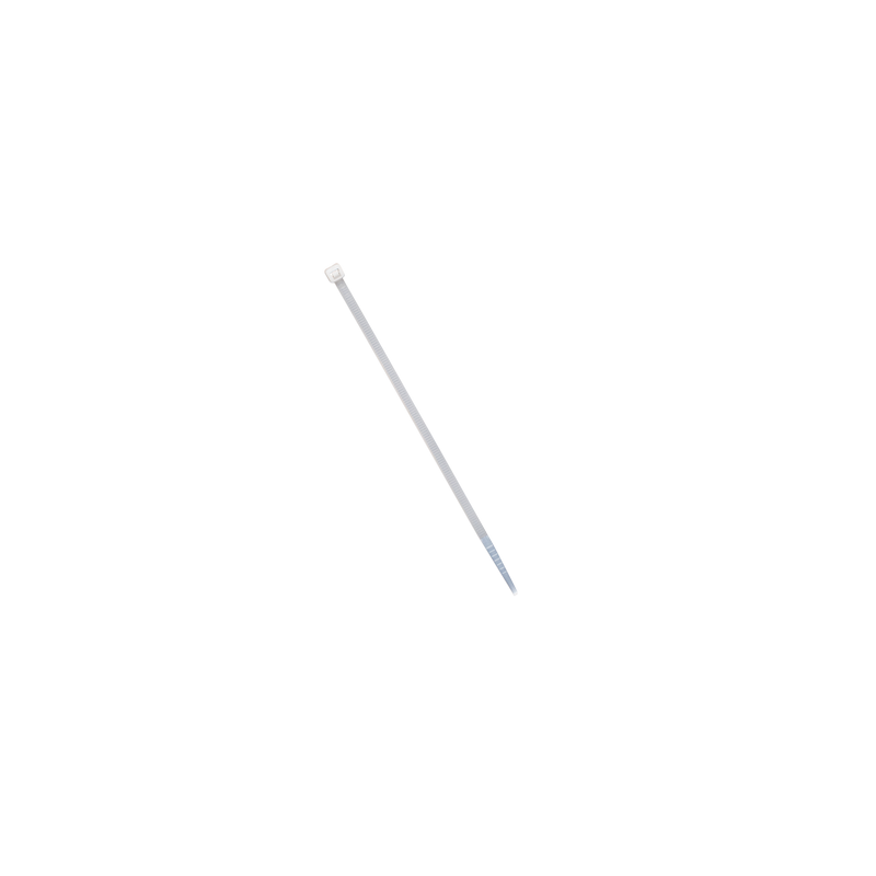 Cincho de plástico, Color Natural, 2.5 x 100 mm, Ideal para sujeción de cables (Bolsa con 100 piezas)
