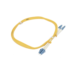 Jumper de Fibra Óptica Duplex, Monomodo, con Conectores LC/UPC-LC/UPC, 2 Metros (6.56 Pies)