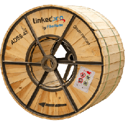 Carrete 4 Kilómetros de Fibra Óptica (ADSS) G.652D Armada Anti Roedor, Dieléctrica, Monomodo 48 Hilos, Span 200 (Para instala