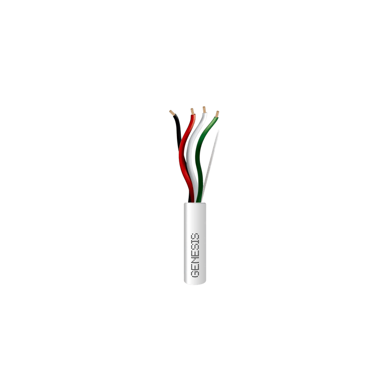 Bobina de 152 Metros (500 Pies) de Cable / 4 x 16 AWG / Cable Audacious / Riser / Libre de Oxígeno / Color Blanco / Aplicacione