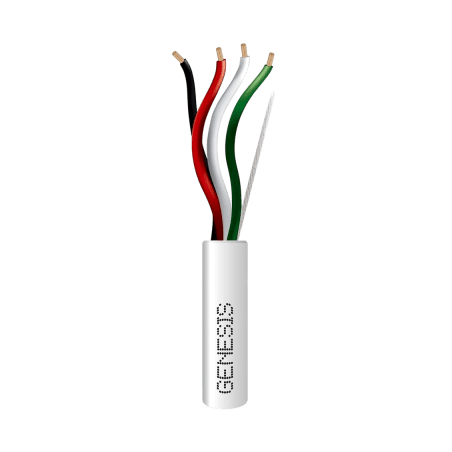 Bobina de 152 Metros (500 Pies) de Cable / 4 x 16 AWG / Cable Audacious / Riser / Libre de Oxígeno / Color Blanco / Aplicacione