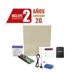 (2 Años datos ILIMITADO INCLUIDO) Kit Vista48LA con comunicador MINI012G, Teclado, Gabinete, Bateria y Transformador