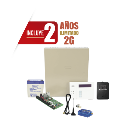 (2 Años datos ILIMITADO INCLUIDO) Kit Vista48LA con comunicador MINI012G, Teclado, Gabinete, Bateria y Transformador
