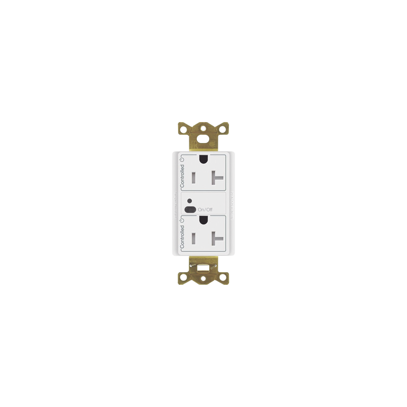 Receptáculo inalámbrico Lutron VIVE / 20 A, control inteligente en los 2 conectores.