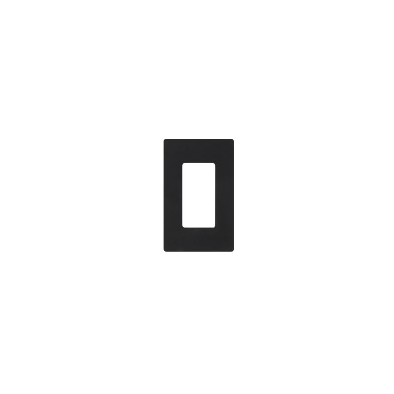 Tapa Color Negro para interruptor o dimmer Lutron, 1 gang, limpio y moderno