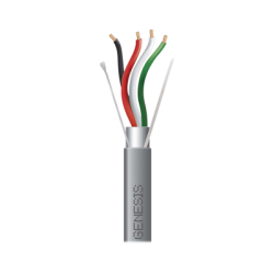 Carrete de 305 Metros (1000 Pies) / Cable 4 x 18 AWG / Color Gris / Blindado / Riser / Aplicaciones de Audio Control de Acceso y